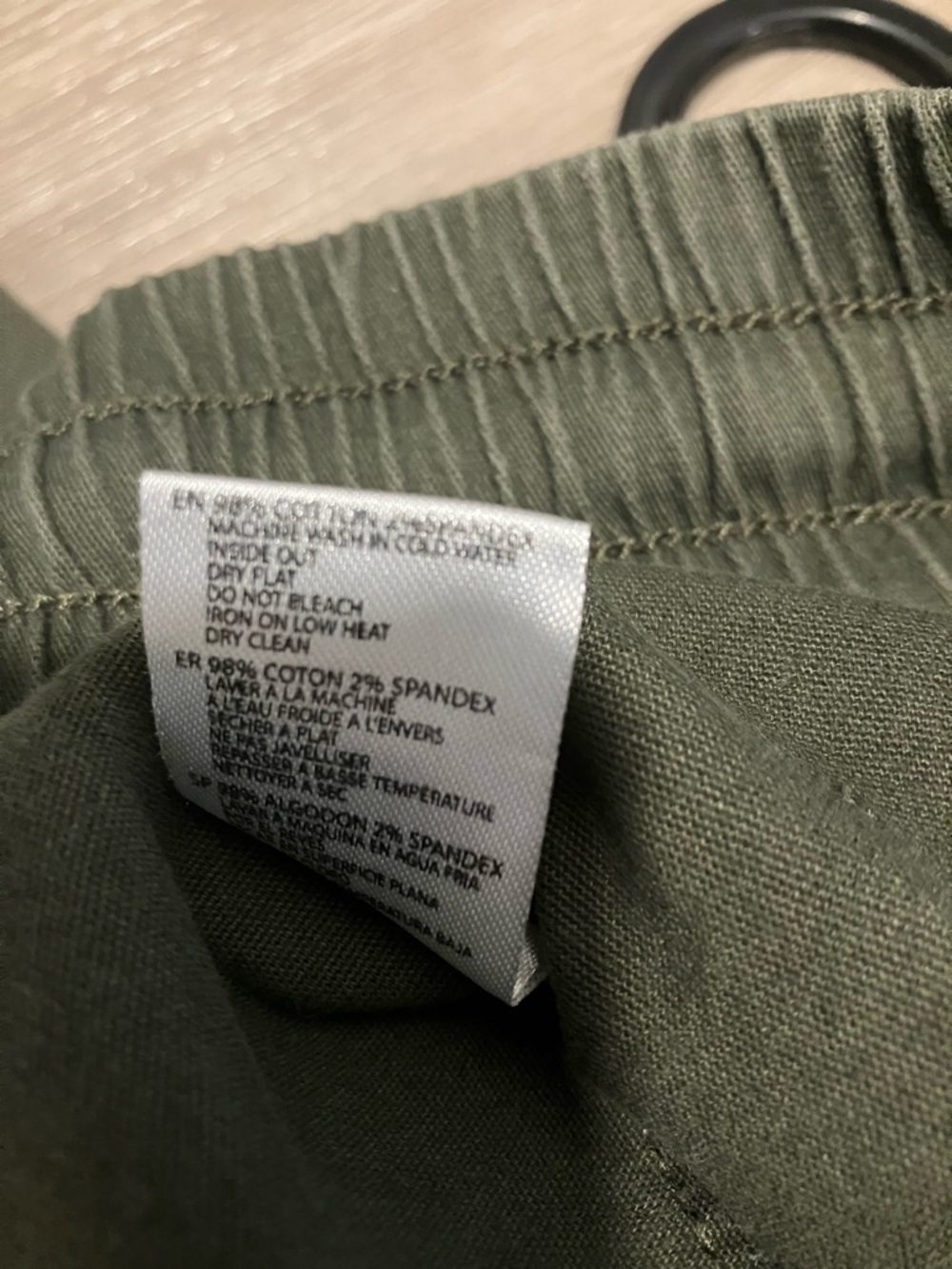 RDI Olive Utility Drawstring Waist Pants - Picture 4 of 9